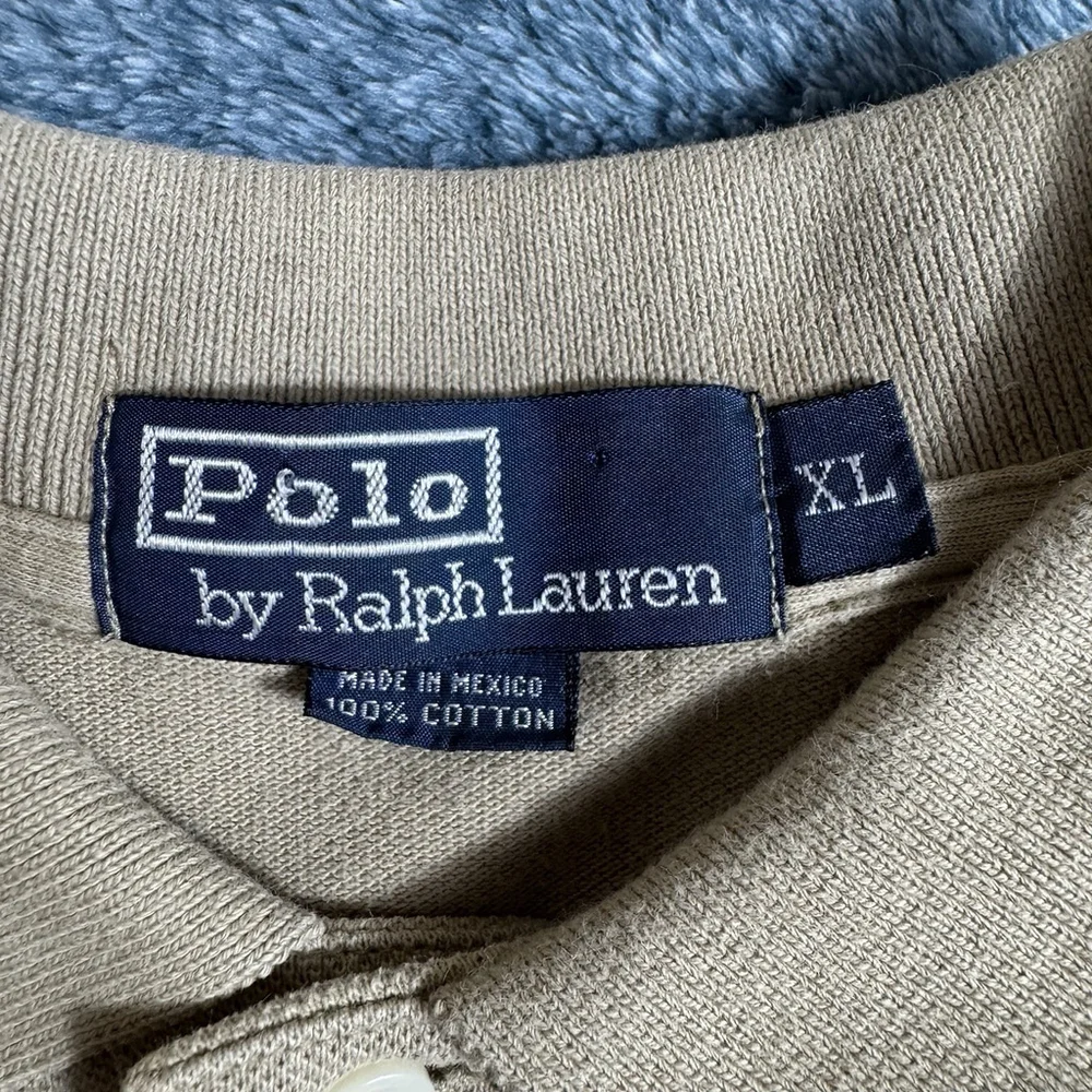 Polo Ralph Lauren Classic Little Pony Polo Shirt Tan Adult Men's Size XL